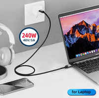 Câble USB 3.2 20 Gbps 48 V 5 A 240 W USB C vers Type-C 3.2 Gen2, transfert de données, câble USB C pour disque dur SSD, 4K 60 Hz, charge rapide QC 3.0