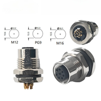 Connecteur M12 à bride, type ABD, 3/4/5 broches, mâle/femelle, montage sur panneau frontal, indice de protection IP67, 250V 4A, boîtier en alliage de zinc pour capteur