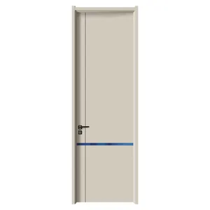 Grosir pemasok Tiongkok pintu kayu Desain terbaru pintu kamar Interior pintu