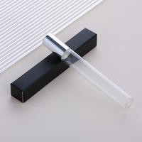 Vente en gros de flacons à bille en verre transparent de 10 ml pour huiles essentielles et parfums, avec boîte d'emballage