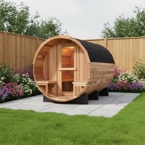ห้องซาวน่าทรงกระบอกกลางแจ้งสไตล์โมเดิร์นรัสติกสำหรับ 4-6 คน ปรับแต่งได้ตามต้องการ - Product Image 1