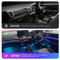 Kit d'éclairage ambiant LED pour voiture KYNCHO pour HONDA CITY, 64 couleurs RGB, contrôle par application Bluetooth, éclairage intérieur automatique Symphony