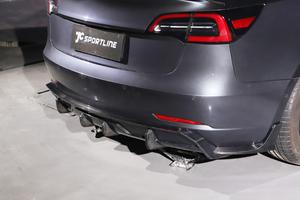 Auto In Fibra di carbonio Posteriore Lip Diffusore per <span class=keywords><strong>Tesla</strong></span> Modello <span class=keywords><strong>3</strong></span> Berlina 4 Porte 2016-2019 - Product Image 5