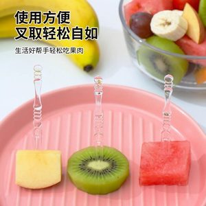 Palillos desechables de plástico PP de lujo para frutas, aperitivos, postres y servir pasteles en fiestas. - Product Image 1