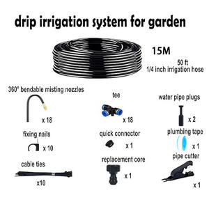 Système d'arrosage automatique par micro-asperseurs 15m 20m, kit d'irrigation de jardin extérieur à connexion rapide avec buses réglables et pulvérisation fine - Product Image 2