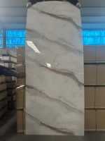 Feuille de marbre UV en PVC flexible de 3mm et feuille de marbre en PVC pour l'intérieur et le marbre Alternative pour la décoration murale