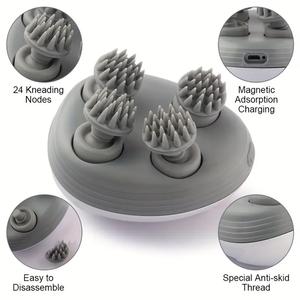 Masseur de tête rechargeable à fonctionnement silencieux, têtes de massage douces, soulagement de la douleur, masseur du cuir chevelu pour la relaxation quotidienne - Product Image 6