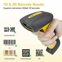 NETUM Lector de código de barras 2D 1D inalámbrico 2600mAh Protección contra caídas Choque a prueba de polvo Manos libres para Windows Mac Android iOS