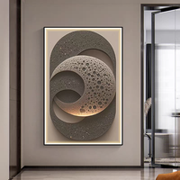 Peinture Murale LED en Porcelaine Cristalline, Style Moderne et Simple, Géométrie 3D, Abstraite et Luxueuse, pour Porche et Salon, Vente en Gros