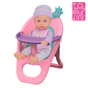 Juego <span class=keywords><strong>de</strong></span> cuidado <span class=keywords><strong>de</strong></span> muñecas <span class=keywords><strong>de</strong></span> plástico, cochecito <span class=keywords><strong>de</strong></span> muñecas <span class=keywords><strong>para</strong></span> <span class=keywords><strong>niñas</strong></span> pequeñas con muñeca <span class=keywords><strong>de</strong></span> 12 pulgadas, silla <span class=keywords><strong>de</strong></span> comedor, edredón y almohada - Product Image 2