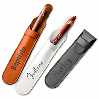 Organisateur de bureau en cuir personnalisé, étui à stylos fait main avec couvercle rabattable pour stylos plume/bille/roller et crayons