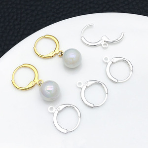 Round French Hook Ear <b>Wires</b> Zinc Alloy Plated <b>Silver</b> Gold For Earring Making DIY Jewelry Accessories - Product Image 2