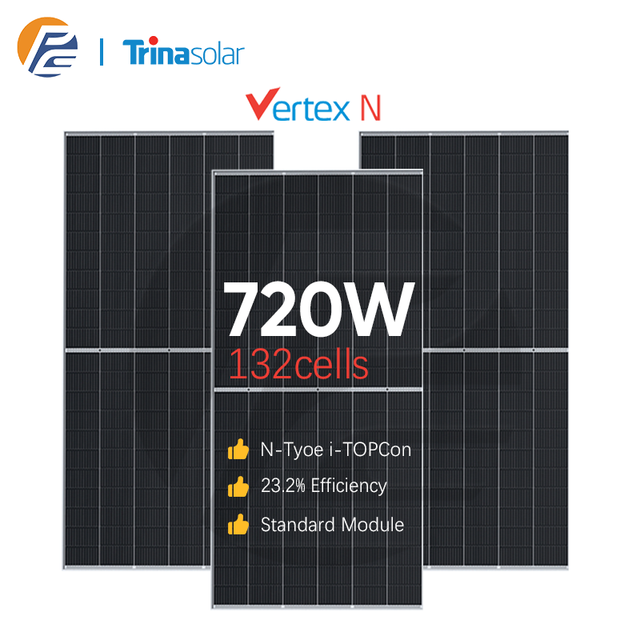 High Efficiency Trina Solar Panels 700W 710W 715W 705W 730W 725W 735W Topcon N-Type Half Cell PV Panels Bifacial Solar Panel