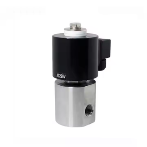 Vanne solénoïde à eau COVNA à fermeture normalement fermée, haute pression, en acier inoxydable, 2 voies, DN15 1/2 pouce, 12V CC, avec fenêtre de 90 jours - Product Image 1