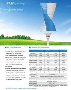 ESG Hot Selling Home Windturbinen system Neue Energie 100W 200W 300W 500W Generatoren 220V Ausgangs spannung - Product Image 4