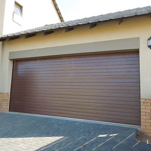 8X7 Automatische Sectie Geïsoleerde Elektrische Amerikaanse Kijk Door Overhead Garagedeur Skins - Product Image 1