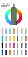 Logo personnalisé Tasses à café réutilisables Boissons Gobelet maigre en acrylique à double paroi 16oz Gobelet en plastique avec paille