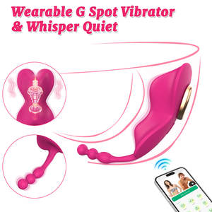 Vente directe usine Nouveau vibrateur papillon sans fil télécommandé pour femme, vibrateur culotte portable point G - Product Image 5