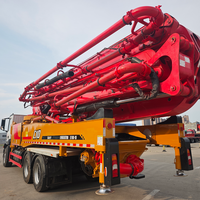 Pompe à béton autoportante Sany 52m d'occasion, châssis Benz 2020 Euro V, superstructure Zoomlion 180-120m/h, diesel 428HP