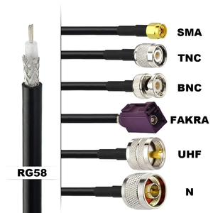 Cable Coaxial RG58 de Cobre Puro de 50 Ohm, RG58/<span class=keywords><strong>U</strong></span>, RG58A/<span class=keywords><strong>U</strong></span>, <span class=keywords><strong>RG58C</strong></span>/<span class=keywords><strong>U</strong></span>, MIL-C-17 M17/28-RG58 - Product Image 4