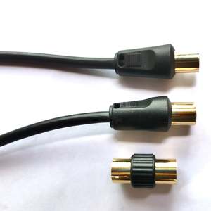 TV Aerial Extension <strong>Cable</strong> Gold-Plated Connectors | Male-to-Male Coax Lead + Female Adapter 1080p CCS Braid HDTV Satellite - Product Image 2