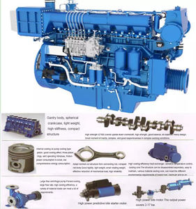 Motor Marino Serie WHM6170 de 4 Tiempos y 300-620 hp con Bajo Nivel de Ruido para Barcos de Pesca - Product Image 1