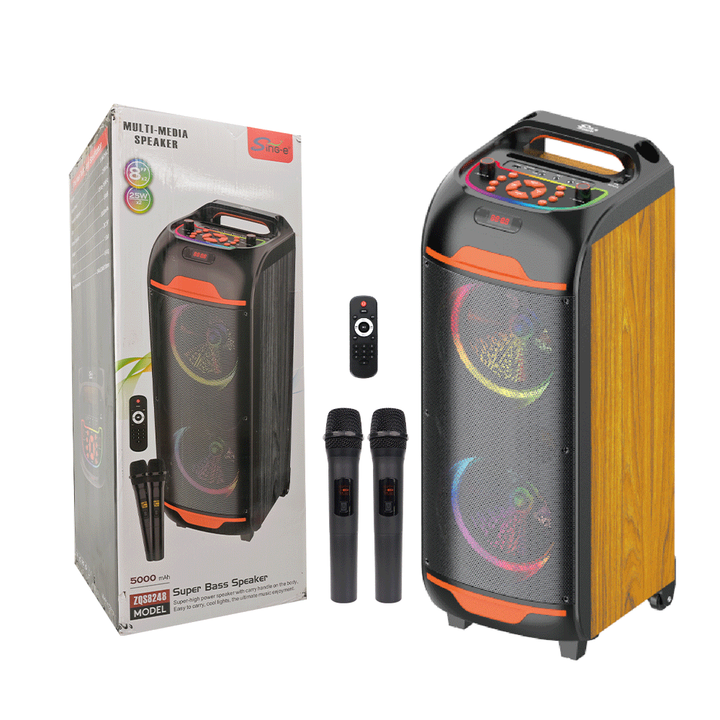 SING-E ZQS8248 Wireless Bluetooth Karaoke Speaker with Double