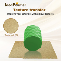 Plaque chauffante en acier texturé avec revêtement PEI double face Ideaformer 257x257mm 216g pour imprimante 3D Bambu Lab X1/P1 Series/A1