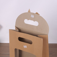 Sacs en papier kraft brun recyclé avec fenêtre Sac à provisions en papier kraft personnalisé avec nœud en ruban