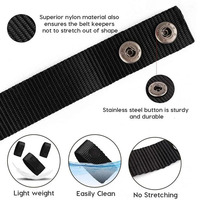 Ceinture multifonctionnelle à double boucle large réglable et durable pour sports de plein air, camping, randonnée et tactique