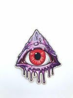 Patch brodé personnalisé lumineux avec logo, insignes brodés, patchs blancs qui brillent dans le noir, patch GITD, patch violet grand œil