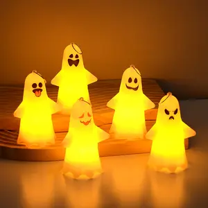 Halloween Handheld Pompoen Lantaarns Halloween Truc Of Traktatie Led Ornamenten Spooknachtlampje Hanger Halloween Decoraties Rekwisieten