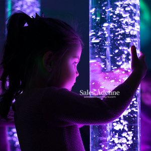Attrezzatura per Terapia dell'Integrazione Sensoriale, Colonna Tubo a Bolle d'Acqua LED Interattiva Altezza 1,8m per Esigenze Speciali - Product Image 2