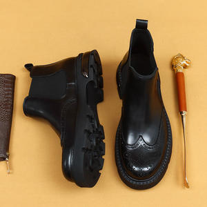 Botas Británicas de Invierno para Hombre, de Alta Calidad, con Suela Gruesa, Forro de Lana, Cuero Genuino, Antideslizantes, Desodorantes, EVERGREEN - Product Image 3