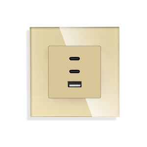 65W GaN USB Type A + C + C Protocoles PD Ports de charge super rapide Charge rapide Montage mural Prise USB Charge super rapide - Product Image 3