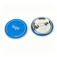 Badge bouton en métal vierge promotionnel, personnalisable avec logo, style anime, avec attache épingle de sûreté, 75mm 44mm 58mm