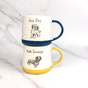 Produk Terlaris Mug Keramik Bentuk Perut Anjing Lucu dengan Gagang Berwarna untuk Minuman Kopi - Product Image 2