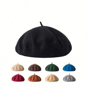 หมวกเบเร่ต์ขนสัตว์ขนาดใหญ่ไซส์ L สำหรับฤดูใบไม้ร่วงและฤดูหนาว ดีไซน์เรียบง่าย แฟชั่นทันสมัย เหมาะสำหรับผู้ชายและผู้หญิง ให้ความอบอุ่น มีสไตล์ ใช้ได้ทั้งงานปาร์ตี้และในชีวิตประจำวัน - Product Image 2