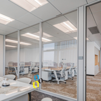 Cloison de séparation de bureau en verre, design moderne, absorption acoustique, écologique, installation facile pour écoles et hôpitaux