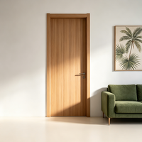 Portes d'entrée QI TAI Royal Elm, portes extérieures modernes en bois massif, porte de chambre à coucher, isolation phonique, garantie de 3 ans, fabrication en usine