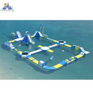 Inflatable công viên nước nổi Aqua trở ngại sân chơi với slide, tấm bạt lò xo và tháp nền tảng cho hồ và khu nghỉ mát vui vẻ - Product Image 4