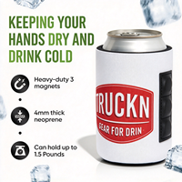Manchon isotherme magnétique personnalisé pour canette de bière 12oz, en néoprène, support antidérapant, réutilisable pour le camping