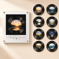 Aimant de réfrigérateur personnalisé en vinyle NFC avec lumière et disque rotatif, capteur NFC, lecture automatique de chansons