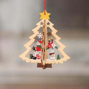 Gnomo Natalizio in Legno da Appendere, Decorazioni Natalizie <span class=keywords><strong>per</strong></span> Casa, Ornamento Natalizio, <span class=keywords><strong>Capodanno</strong></span> Felice - Product Image 3