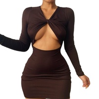 2022 Lente Zomer New Arrivals Vrouwen Jurk Twist-Front Sexy Jurk Casual Kleding