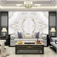 Décoration intérieure, feuille de marbre en PVC 3D imperméable à revêtement brillant UV, panneau en cristal de carbone, feuille de plastique en bambou et charbon de bois WPC