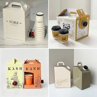Boîte à café jetable en carton ondulé kraft écologique, personnalisable avec logo, 1L, 2L, 3L, durable, pour café et eau, vente en gros