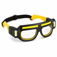 Lunettes de sécurité LED rechargeables avec lentilles interchangeables, lumière mains libres pour le camping, la pêche et la réparation