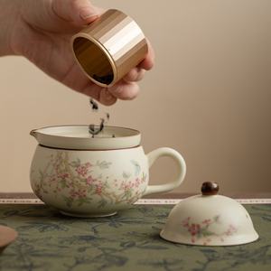 Offre Spéciale Portable Céramique Métal Service À Thé Portable Tasse À Thé Séparation De L'eau Thé Réglage pour Bureau Camping En Plein Air - Product Image 2