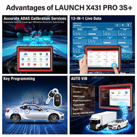 Lector de Códigos X431 Pro3s+ V2.0, Herramienta de Diagnóstico para Automóviles, Escáner OBD WiFi/BT, Más de 30 Funciones de Reinicio para Camry/Q5/Corolla, Pantalla LCD de 10.1 Pulgadas